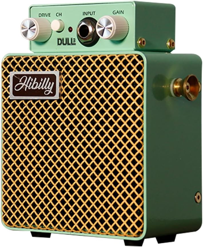 HiBilly Dull3 Full-Metal Mini Guitar Amplifier, Rechargeable 3W Pocket Micro Amp with Clean/Overdrive/Distortion Modes, 3" Speaker, 1200mAh Battery - Image 2